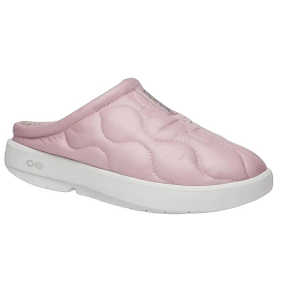 OOFOS OOcoozie Thermo Mules Slides Slippers Stardust Pink Quilted Apres Ski 11